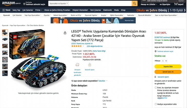 Amazon.com.tr de 19 milyon öğrenciyi ilgilendiren fırsatlar için son gün! İşte Amazon.com.tr 18 Eylül 2022 fiyat listesi