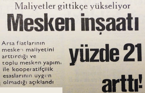 1975 yılında konut inşaatı yüzde 21 artmış!