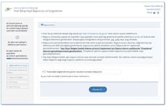 İmar barışı başvurusu e-Devlet ten nasıl yapılır?