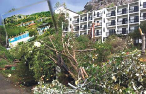 Iberotel Sarıgerme hortum nedeniyle hasar gördü!