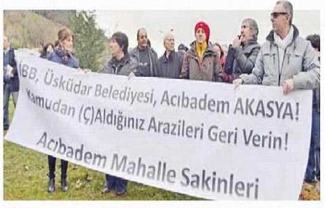 Acıbadem sakinleri yapılaşmayı protesto etti!