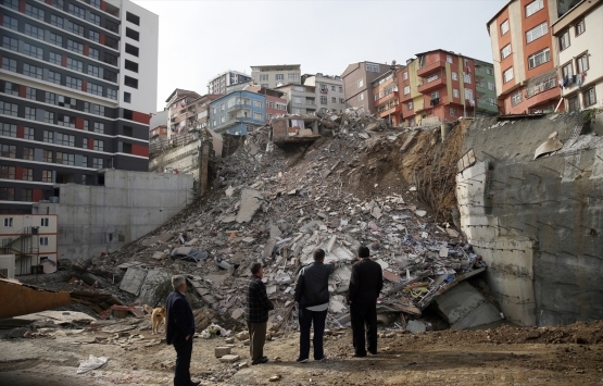 Kağıthane de çöken binanın son hali!