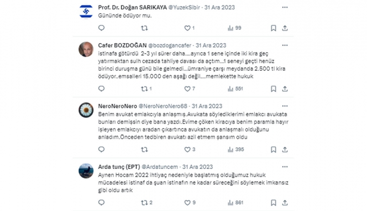 Ünlü doktordan 2024 dileği: Umarım bu yıl benim gibi on binlerce mağdur insan evlerine kavuşur!