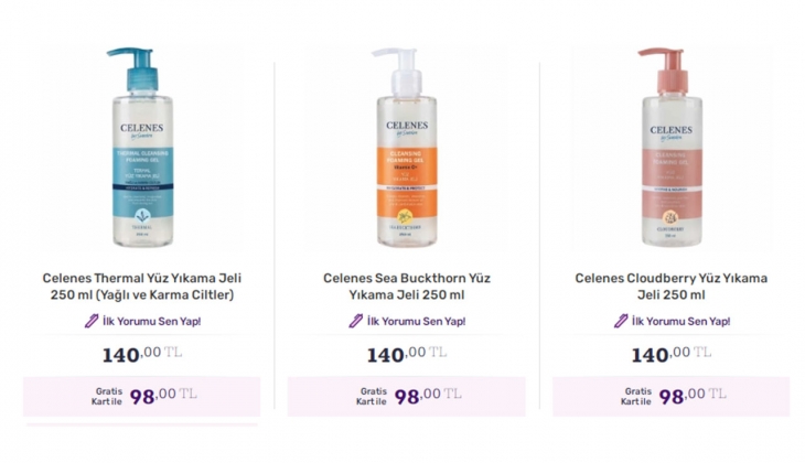 Gratis’te indirim festivali! Sevilen Celenes yüz yıkama jelleri indirimde! İşte 4 Ekim 2022 fiyat listesi…