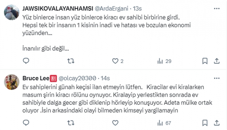 Gazeteciden kira sorunu çıkışı: Ülkede kiracı olmak da problem kiracılar da problem!