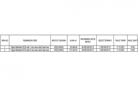 Antalya da 90 milyon TL ye satılık 2 arsa!