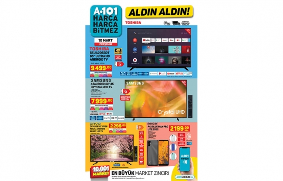 A101 10 Mart 2022 kataloğu! Büyük fırsat: Çamaşır Makinesi 3.499 TL!