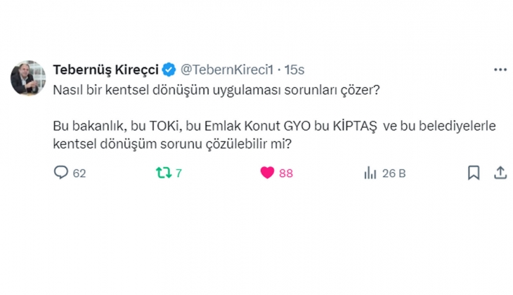 Tebernüş Kireçci sordu, vatandaş cevapladı! Nasıl bir kentsel dönüşüm uygulaması sorunları çözer?