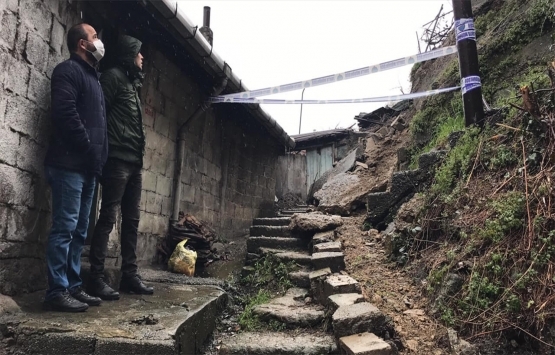 Zonguldak ta istinat duvarı çöktü!