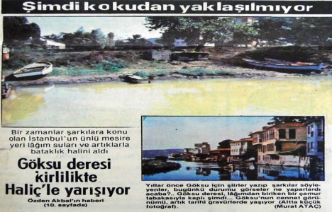 1983 yılında Göksu Deresi kirlilikte Haliç le yarışır olmuş!