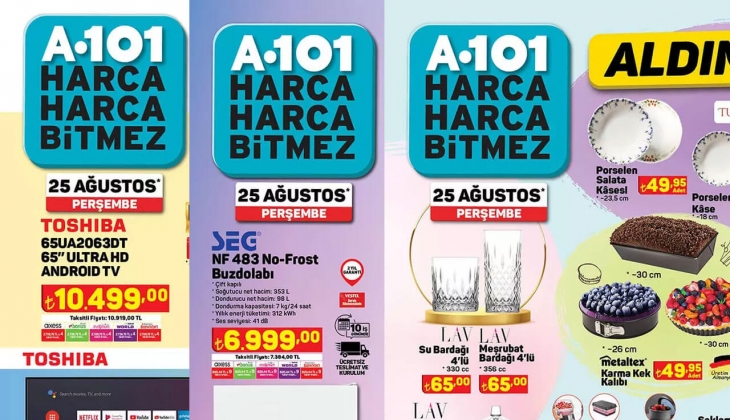 A101 Perşembe aktüel ürünler kataloğu yayımlandı! A101'de inanılmaz fırsat! A101 kataloğu 25 Ağustos 2022 fiyat listesi