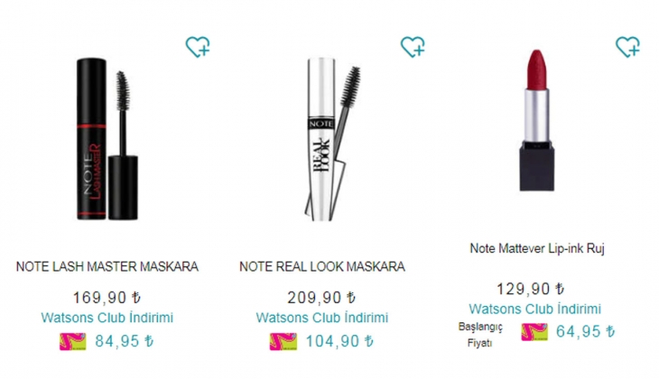 Watsons’ta tüm Pastel ve Note ürünlerinde yüzde 50 indirim! İşte 24 Ekim 2022 fiyat listesi..