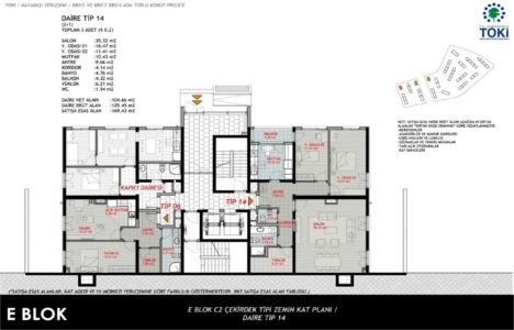 TOKİ Kayaşehir 18. Bölge kat planları!