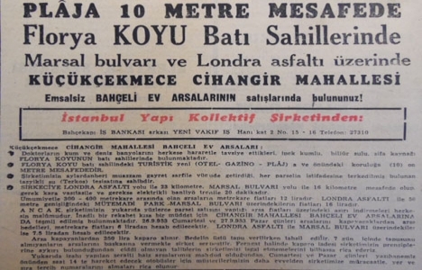 1953 yılında Avcılar Cihangir Mahallesi'nde metrekaresi 7,5 liraya arsa!