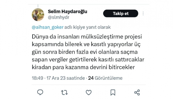 İnsanlar ev almazsa kim neden inşaat yapsın?