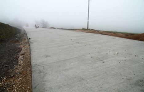 Körfez Sevindikli Kutluca arasına beton yol yapıldı!