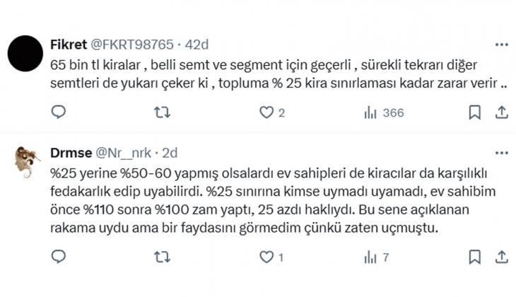 Kira zammında yüzde 25 sınırlamasının acısı çıktı! İstanbul da kiralar 65 bin TL oldu, fatura kiracıya kesildi! 
