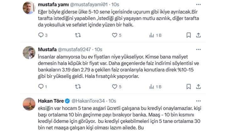 3 milyon TL lik konut kredisi çeken asgari ücretli bir ailenin 90-95 bin TL lik taksit ödemesi gerekiyor!