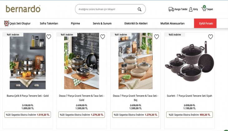 Bernardo’da yazın son indirimleri için sayılı günler kaldı! İşe 11 Eylül 2022 fiyat listesi