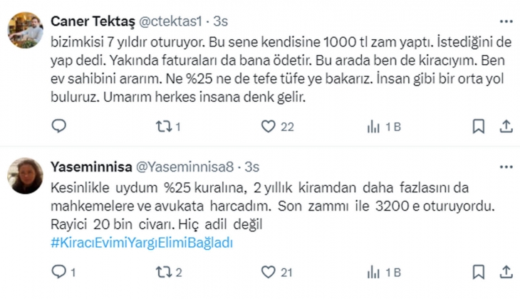 Kiracılara soruldu: Ev sahibiniz kira zammı yaparken yüzde 25 sınırına uydu mu?