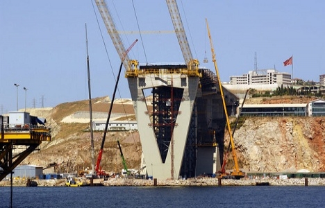İzmit Körfez Köprüsü inşaatından son görüntüler!