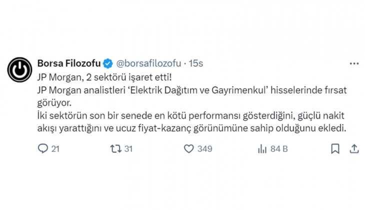 JP Morgan: ‘Elektrik Dağıtım ve Gayrimenkul’ hisselerinde fırsat var!