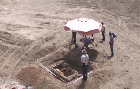 Çankırı'daki inşaat kazısında 22 Roma mezarı bulundu!