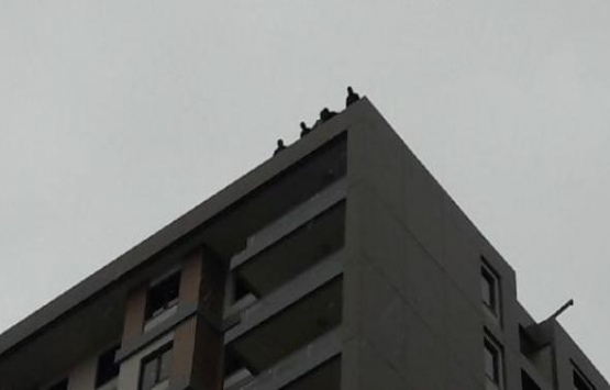 Denizlili inşaat işçilerinden vinçli eylem!