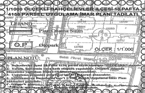 Bahçelievler Kocasinan otopark imar planı askıda!