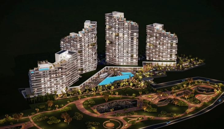 Querencia Long Beach'te 144 bin Euro'dan başlayan fiyatlarla 3+1'e kadar konut ve lüks penthouse'lar! 