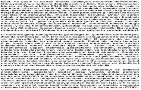 Fadıl Akgündüz den Başbakan Recep Tayyip Erdoğan a mektup!