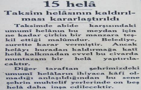 1933'te Taksim Cumhuriyet Anıtı'nın karşısındaki hela kaldırılmış!
