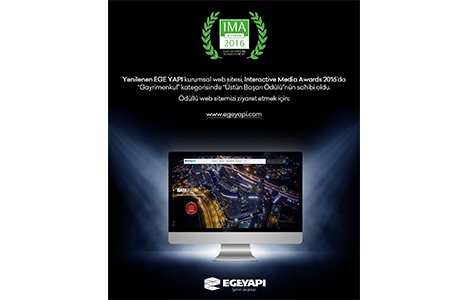 Ege Yapı’nın internet sitesine Üstün Başarı Ödülü!