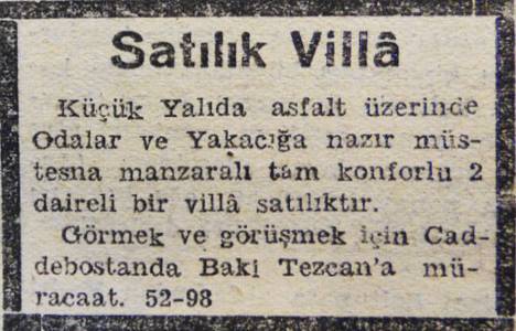 1947 yılında Kozyatağı nda 180 dönüm arazi satılacakmış!
