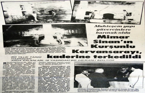 1985 yılında Kurşunlu Kervansarayı, kaderine terk edilmiş!
