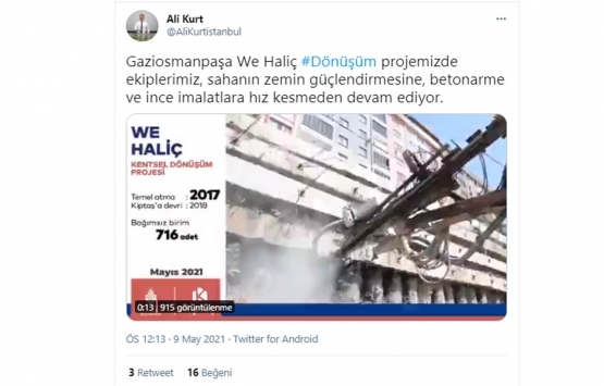 KİPTAŞ We Haliç Kentsel Dönüşüm projesinde son durum ne?