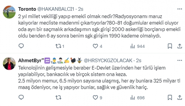 Milletvekili ve emekli olanlar 275 bin TL maaş alıyor: Vekil maaşları düşürülsün, milletvekili emekliliği iptal edilsin!