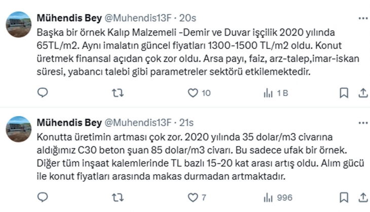 Analistten alıcı yoksa konut sadece bir beton yığınıdır tepkisi: Konut fiyatları dolar bazlı düşmeye mecbur!
