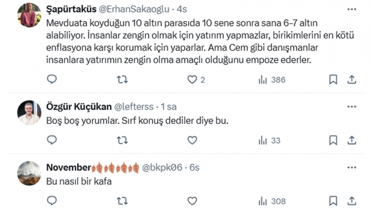 Cem Özüak tan altın yatırımcılarına uyarı: Altın doğurmuyor, mevduat hesapları bile vade getirisi sağlıyor! 