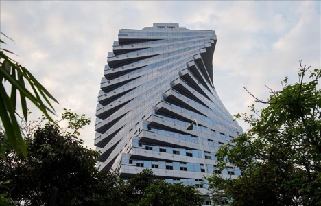 Çin de inşa edilen Burgu Bina tasarımıyla dikkat çekiyor!