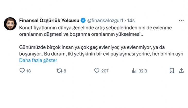 Konut fiyatlarındaki artışı evlenme ve boşanma oranları da etkiliyor! 