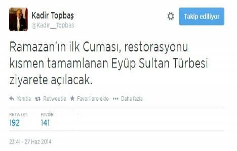 Eyüp Sultan Türbesi ne zaman ziyarete açılacak?