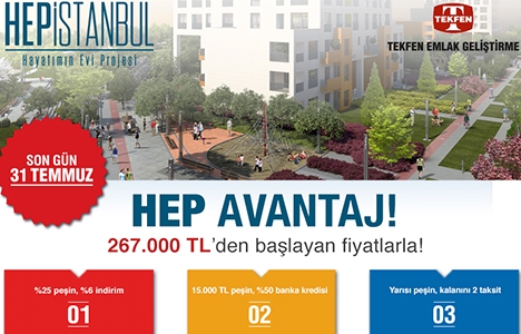 Tekfen HEP İstanbul’da avantajlı ödeme koşullarıyla!
