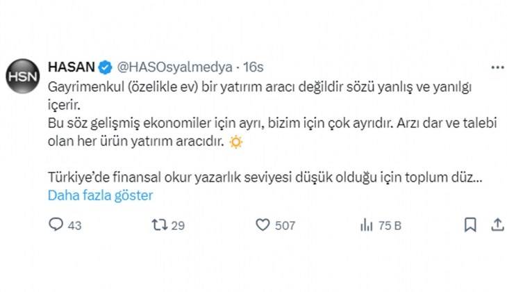 Konut ve gayrimenkul yatırım aracı mıdır? Hiçbir şey alamıyorsan ev al kaybettirmez kalıbına dikkat!