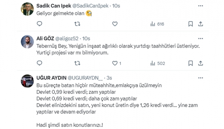 Tebernüş Kireçci devamı felaket diyerek uyardı: İnşaat sektöründe konkordato rüzgarı esecek!
