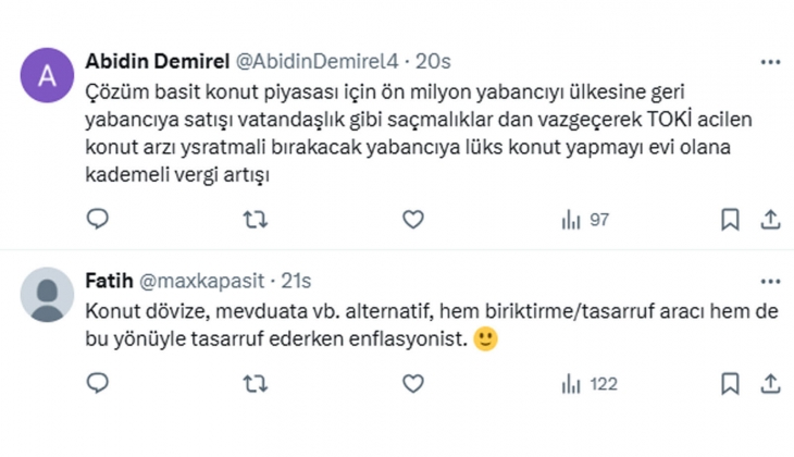İhtiyaç fazlası konut alım satımını ve arsa spekülasyonunu engellemek için acil adımlar atılmalı!