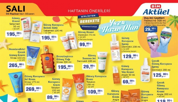 BİM yaz kataloğu yayımlandı; İşte BİM 6 Haziran Salı indirimli aktüel kataloğu