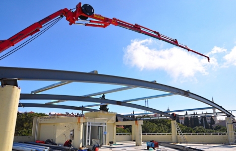 Yaşam Boyu Kültür Sanat Projesi için çelik çatı montajı başladı!