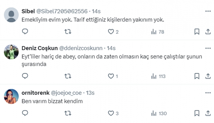 Sosyal medyada dikkat çeken soru: Emekli olup da kirada evi olmayan tanıdığınız var mı?