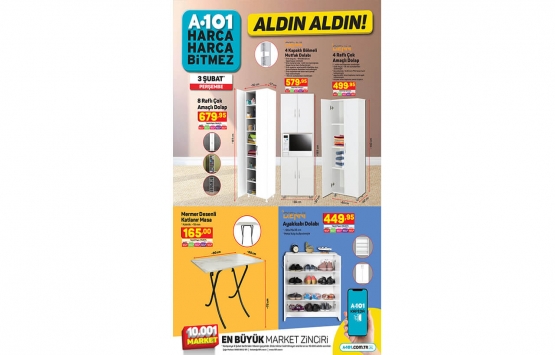 A101 aldın aldın online 3 Şubat kataloğu! Muhteşem fırsatlar sizi bekliyor!
